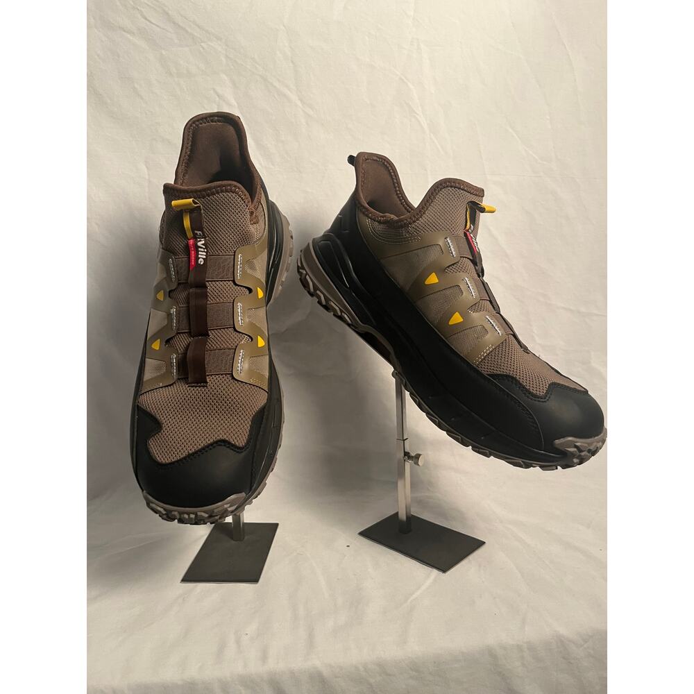 FitVille Men’s Wide Trail Sneakers Size 13 Brown Athletic Walking Shoes